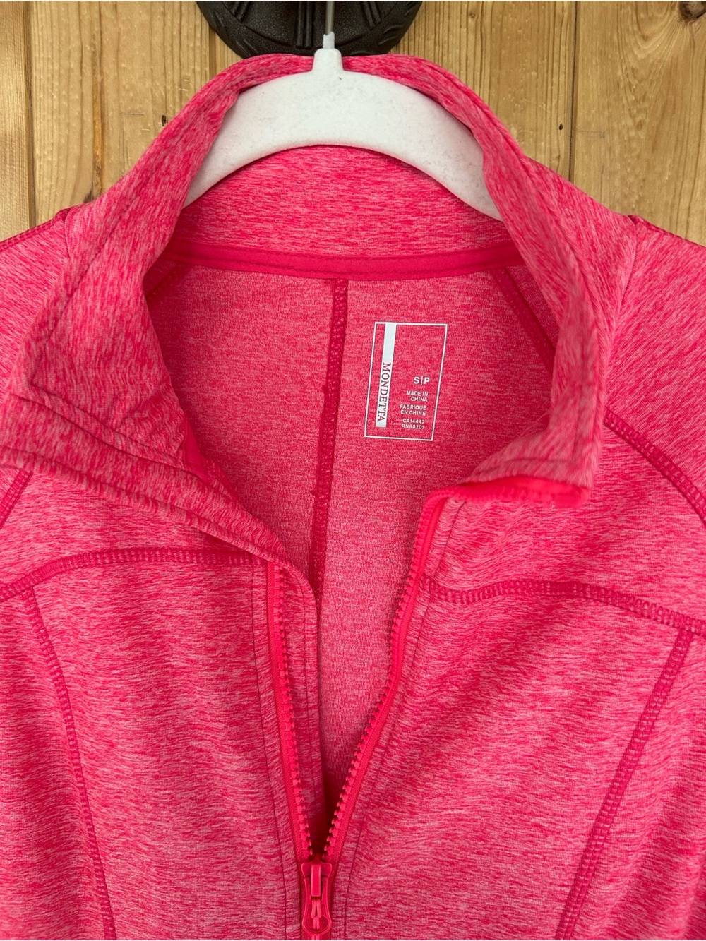 Women’s Mondetta Heathered Pink Full Zip Size Small - Picture 2 of 8